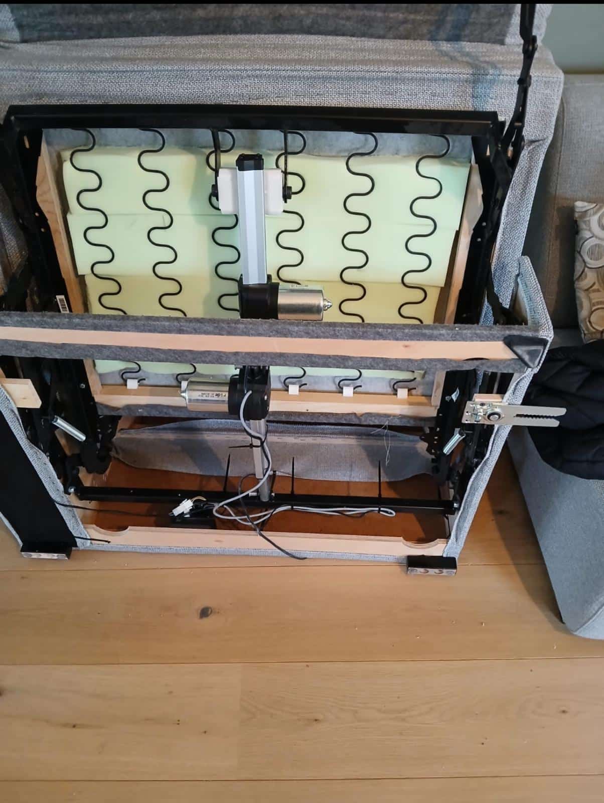 rembourrage assise fauteuil relax électrique